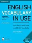 English Vocabulary in Use Fourth Edition Pre-Intermediate and Intermediate with eBook and answer key