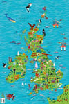 Collins Children's Wall Map of the United Kingdom and Ireland