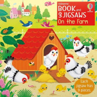 Usborne Book and 3 Jigsaws: On the Farm