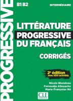 Littérature Progressive du Français 2e Édition Intermédiaire Corrigés