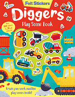 Felt Stickers: Diggers Play Scene Book