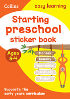 Collins Easy Learning: Starting Preschool Sticker Book (Ages 3-4)