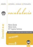 Vocabulario A1-A2 Elemental