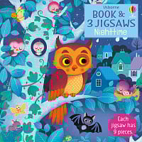 Usborne Book and 3 Jigsaws: Night Time