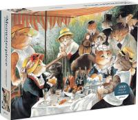 Meowsterpiece of Western Art: Luncheon of the Boating Party 1000 Piece Puzzle