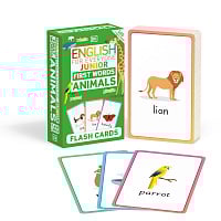 English for Everyone Junior: First Words Animals Flash Cards
