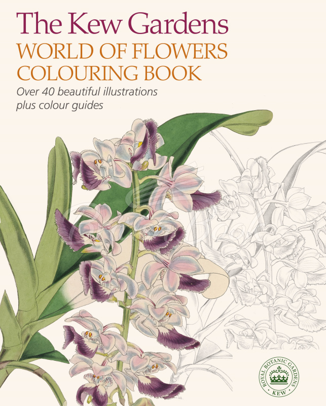 Книга The Kew Gardens World of Flowers Colouring Book изображение
