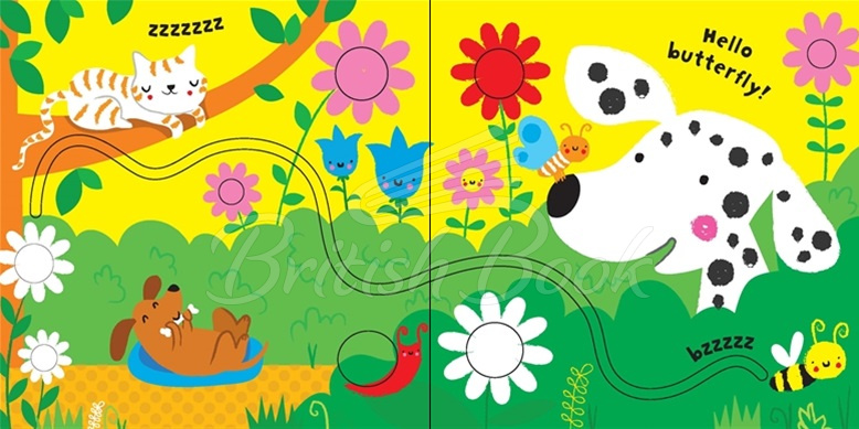 Книга Baby's Very First Fingertrail Play Book: Cats and Dogs изображение 1