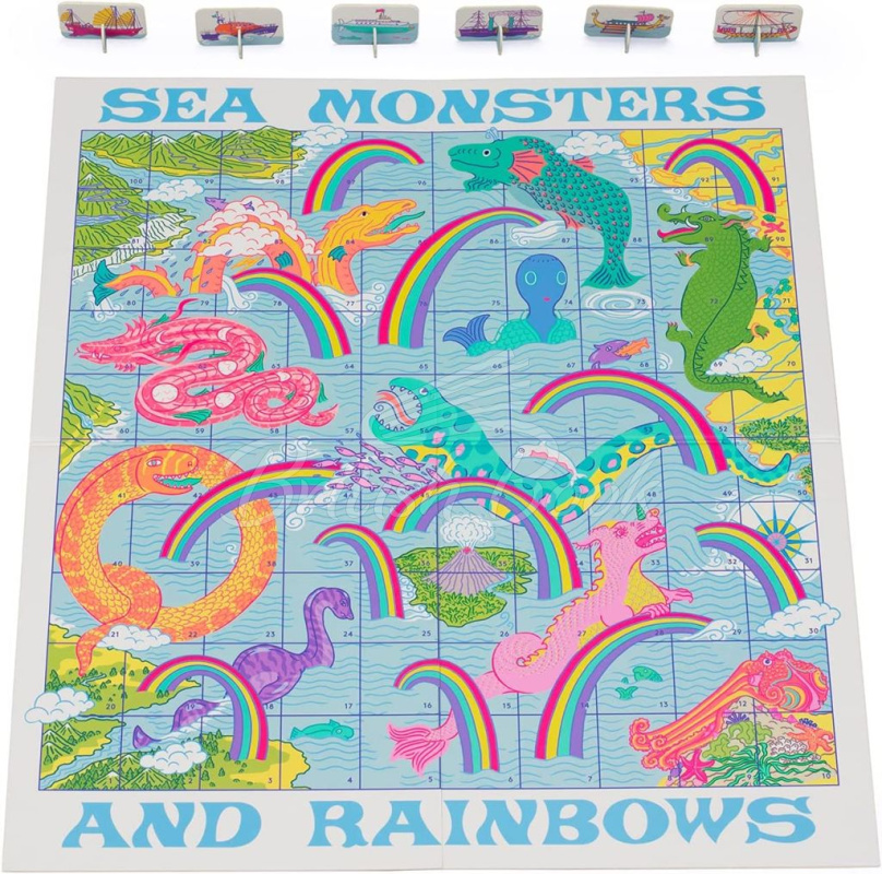 Настольная игра Sea Monsters and Rainbows: A Snakes and Ladders Game изображение 2