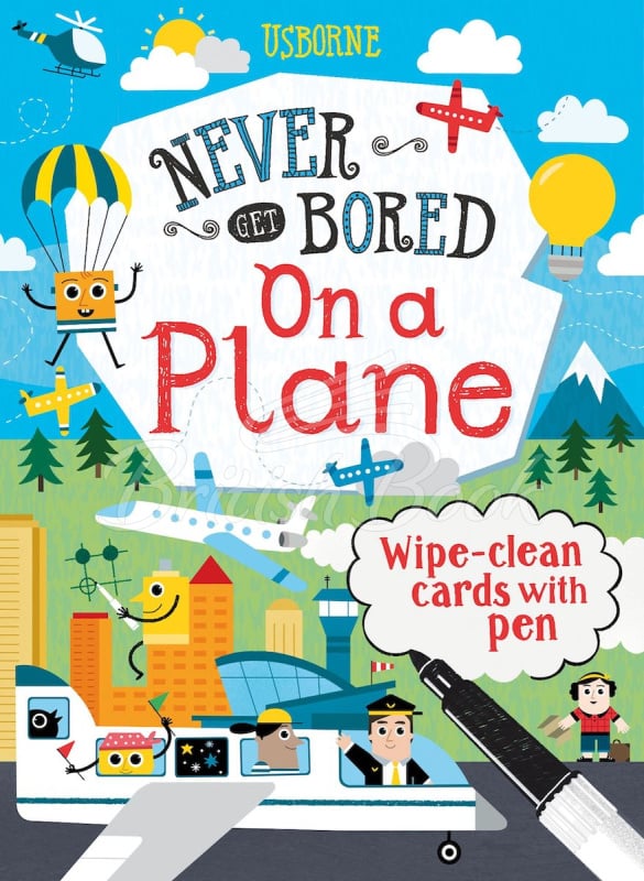 Картки з маркером Never Get Bored on a Plane зображення