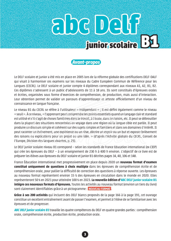 Книга ABC DELF Junior Scolaire B1 (Conforme au nouveau format d'épreuves) изображение 1