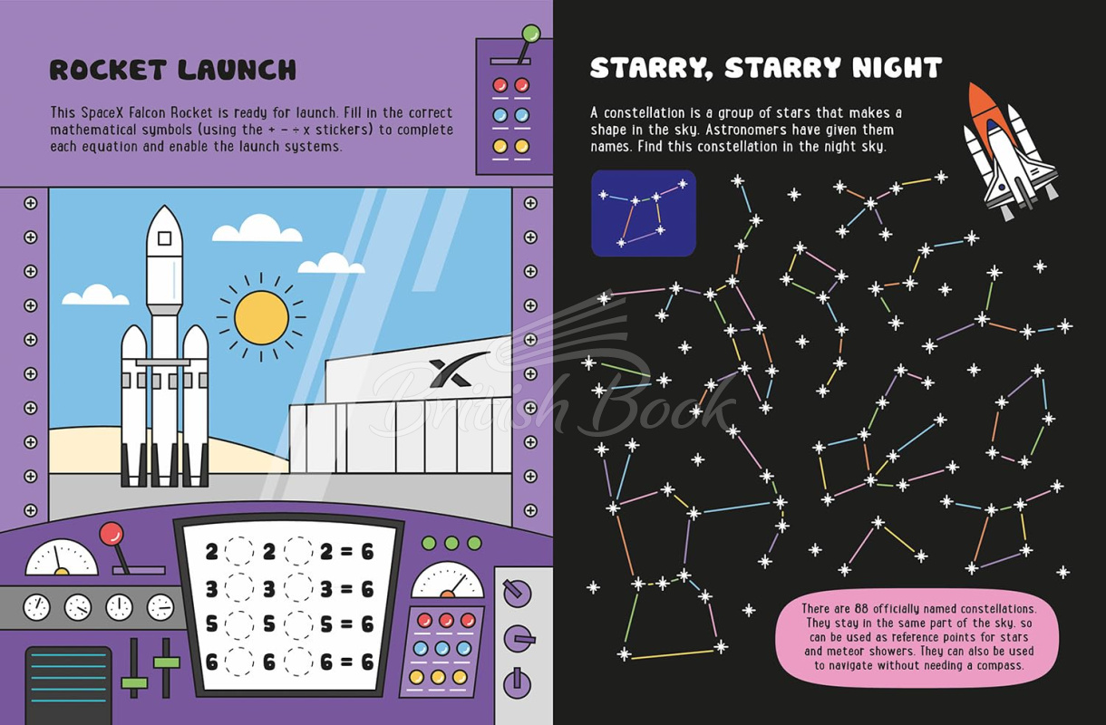 Книга Glow-in-the-Dark Space Sticker Activity зображення 1