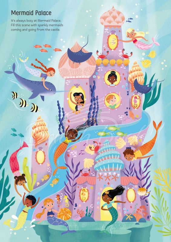 Книга Sparkly Mermaids Sticker Book зображення 6