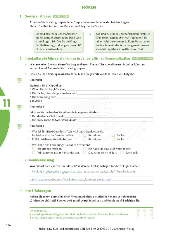 Учебник и рабочая тетрадь Sicher! C1.2 Kursbuch und Arbeitsbuch mit CD-ROM zum Arbeitsbuch Lektion 7–12 изображение 12