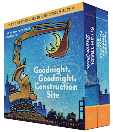 Набор книг Goodnight, Goodnight, Construction Site and Steam Train, Dream Train Board Books Boxed Set изображение