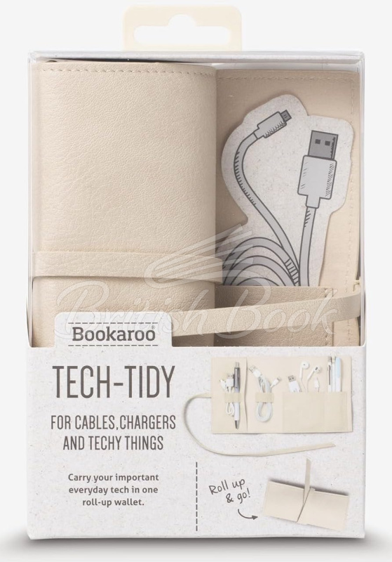 Органайзер для проводов Bookaroo Travel Tech-Tidy Cream изображение