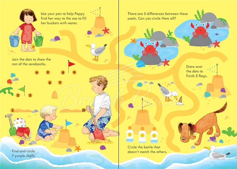 Книга Poppy and Sam's Wipe-Clean Summer Activities зображення 3