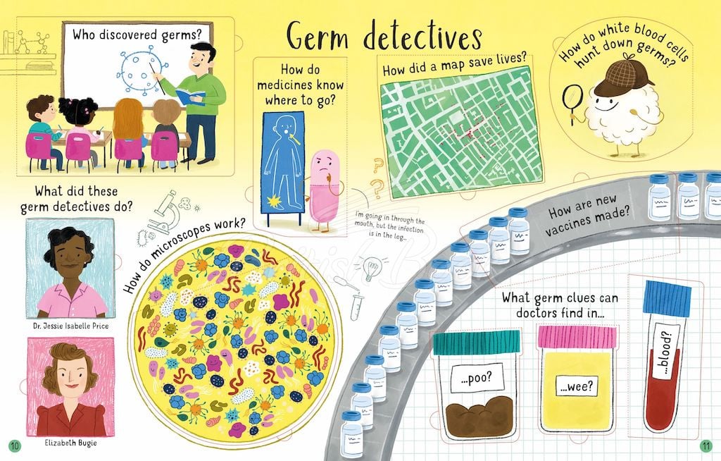 Книга Lift-the-Flap Questions and Answers about Germs изображение 4