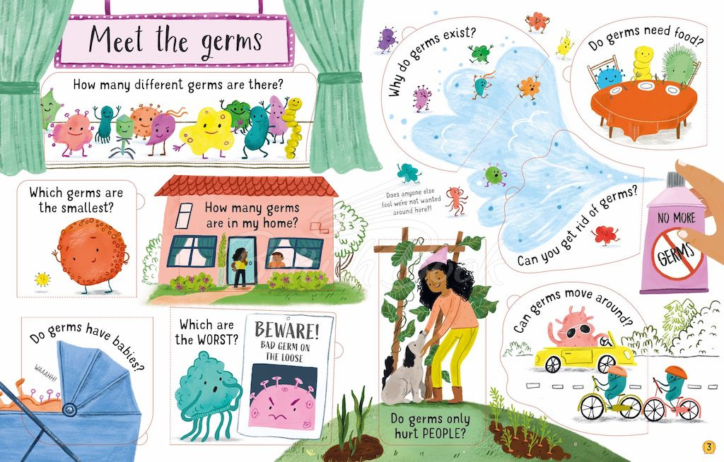 Книга Lift-the-Flap Questions and Answers about Germs изображение 2