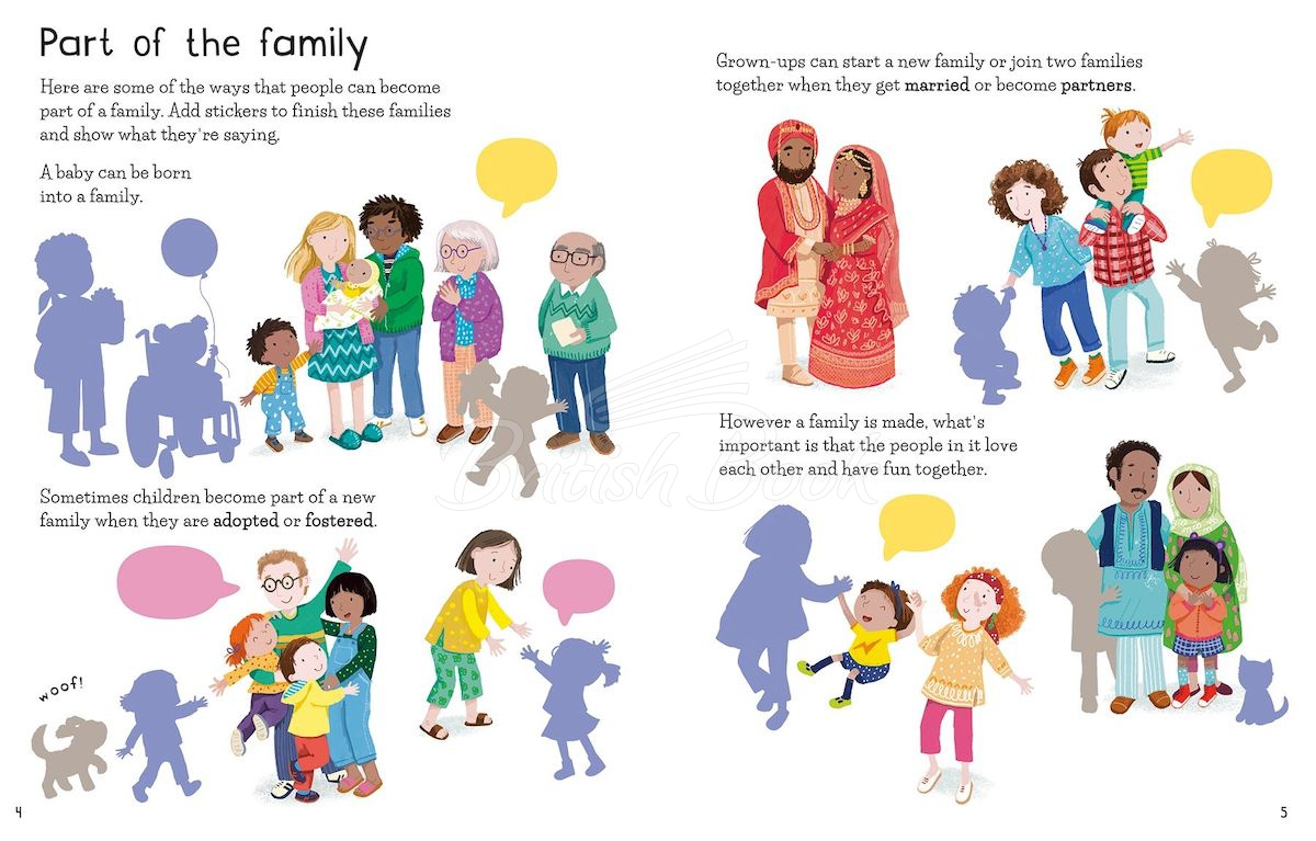 Книга First Sticker Book: Families зображення 3