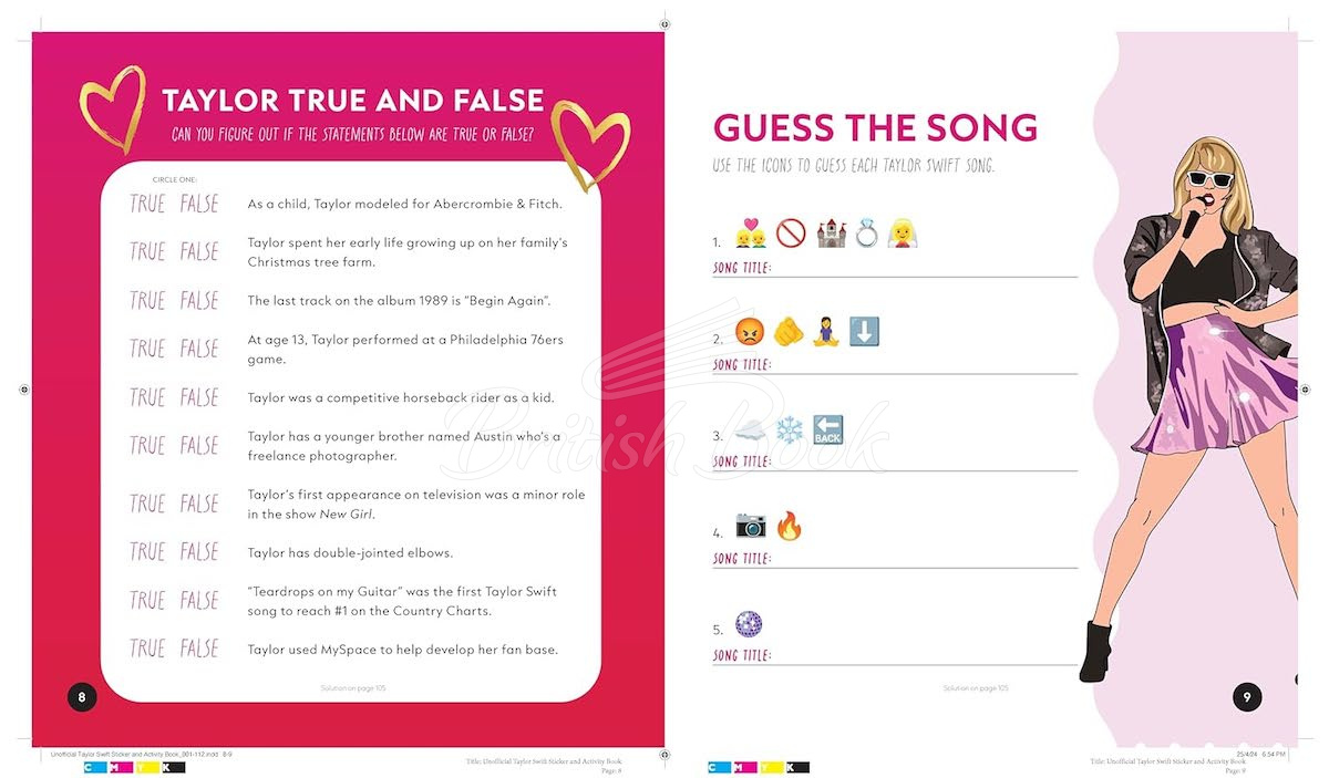 Книга The Unofficial Taylor Swift Sticker and Activity Book зображення 4