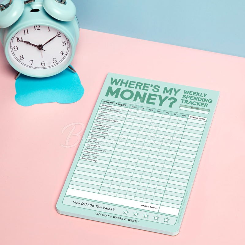 Бумага для заметок Where's My Money Weekly Budget Tracker Pad (Pastel Version) изображение 2