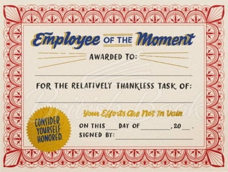 Бумага для заметок Employee of the Moment Certificate Notepads изображение