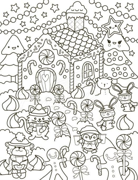 Книга Cafe Cuties Colouring Book изображение 4