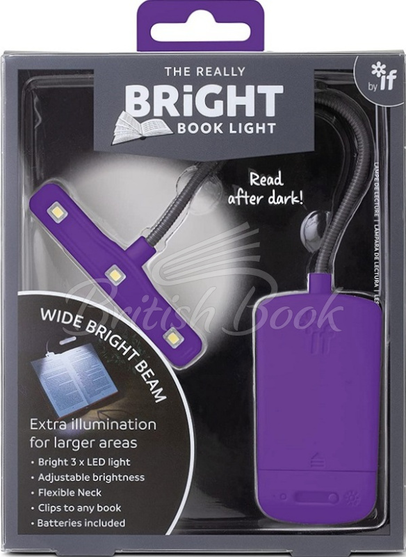 Фонарик для книг The Really Bright Book Light Purple изображение
