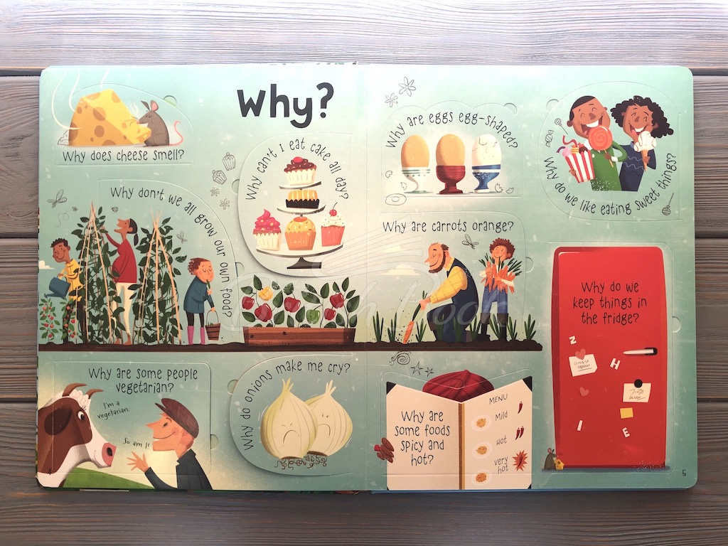 Книга Lift-the-Flap Questions and Answers about Food зображення 5