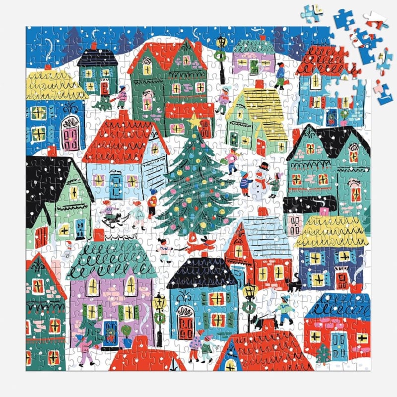 Пазл Christmas in the Village 500 Piece House Puzzle изображение 3