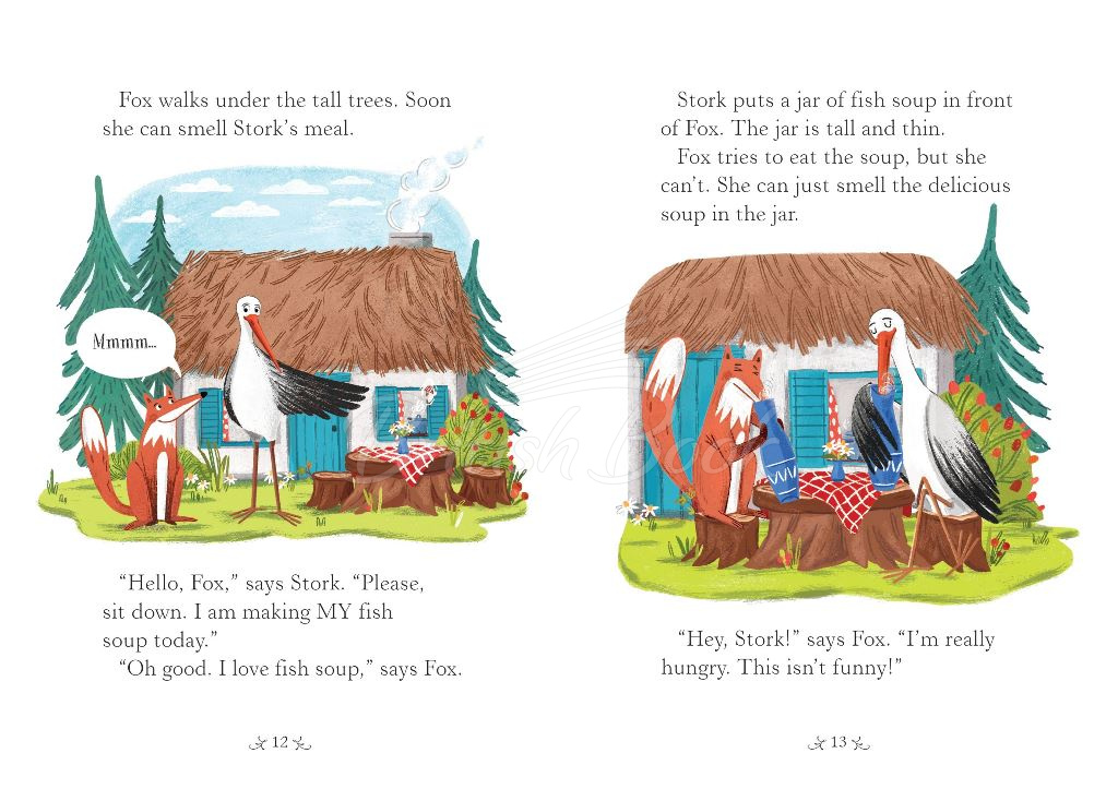 Книга Usborne English Readers Level Starter The Fox and the Stork изображение 4