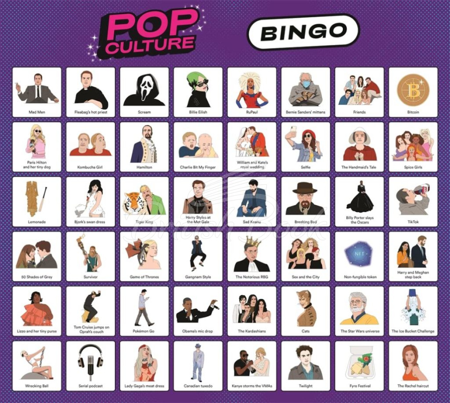 Настольная игра Pop Culture Bingo: Icons, Memes and Moments изображение 4