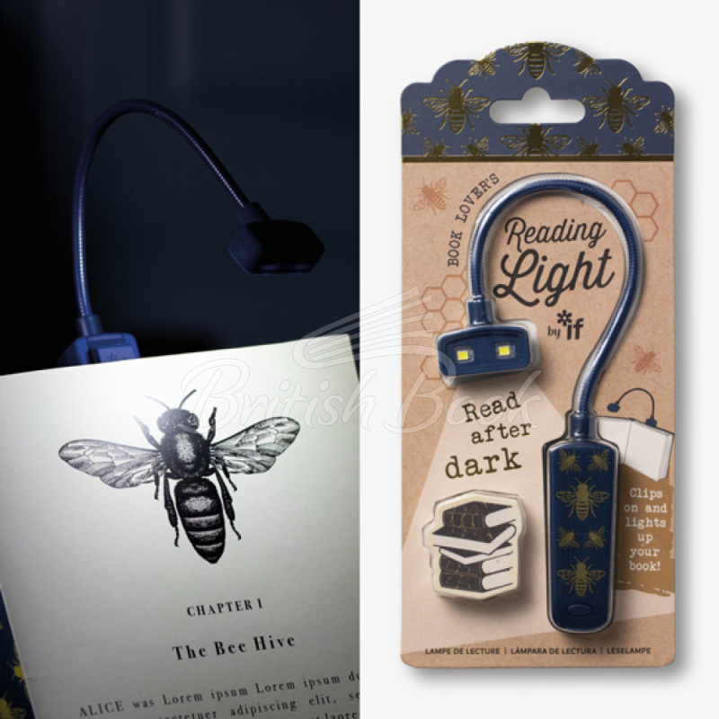 Ліхтарик для книжок Book Lover's Reading Light Bee зображення 1