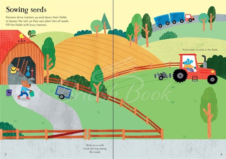 Книга Little First Stickers: Tractors and Trucks изображение 1