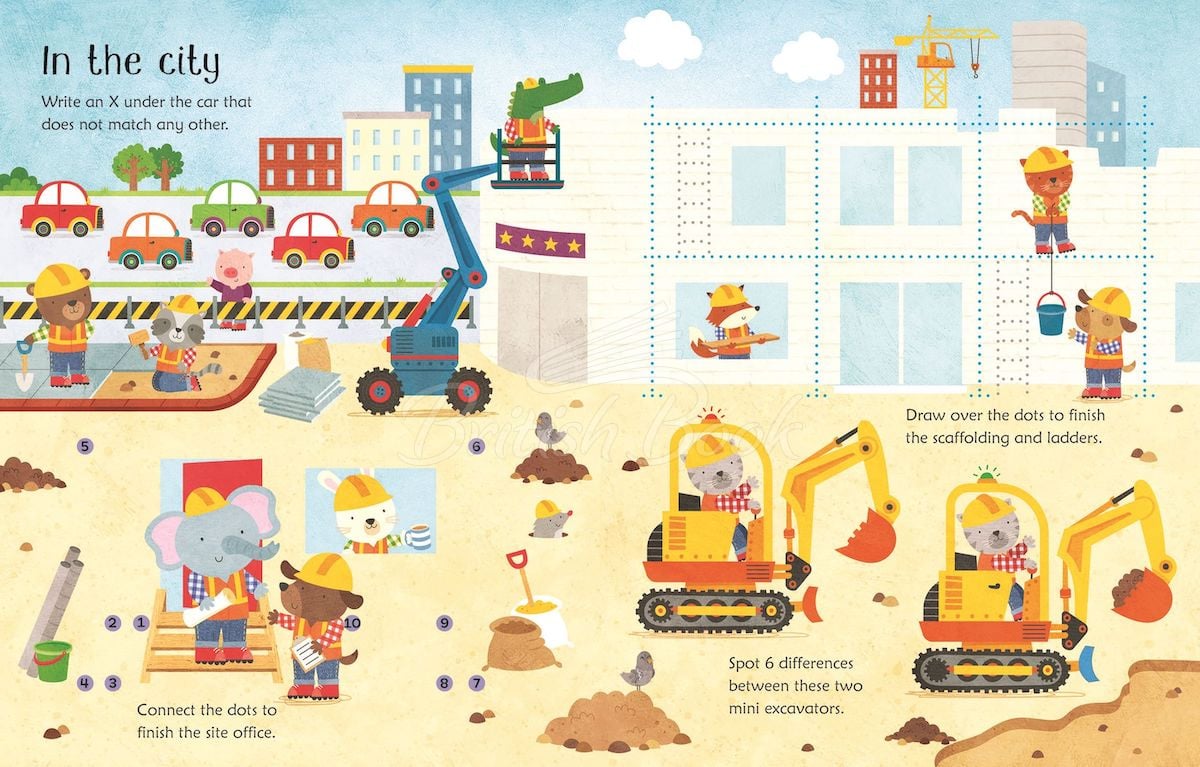 Книга Wipe-Clean Building Site Activities изображение 2