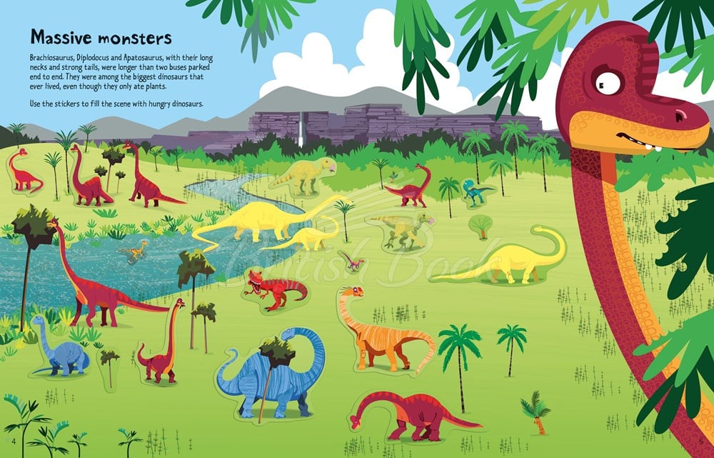 Книга Big Dinosaur Sticker Book изображение 2
