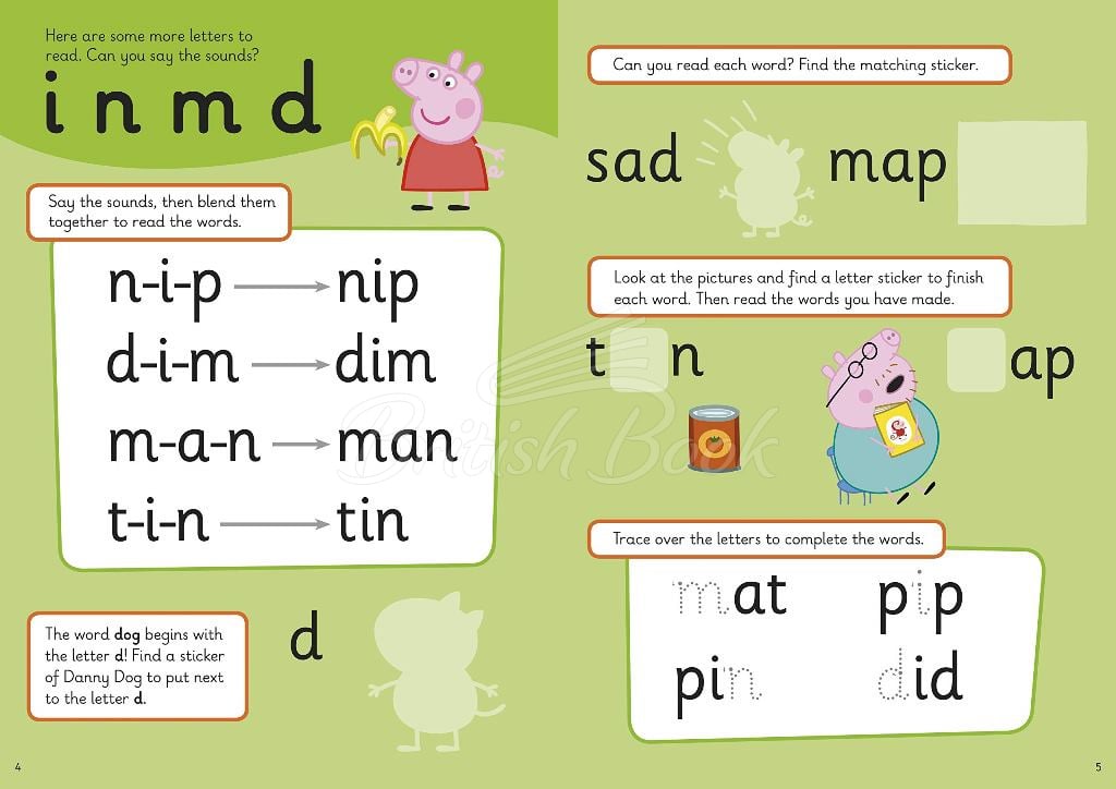 Книга Peppa Pig: First Phonics Sticker Activity Book зображення 2