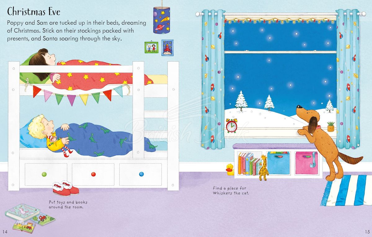 Книга Poppy and Sam's Christmas Sticker Book зображення 6