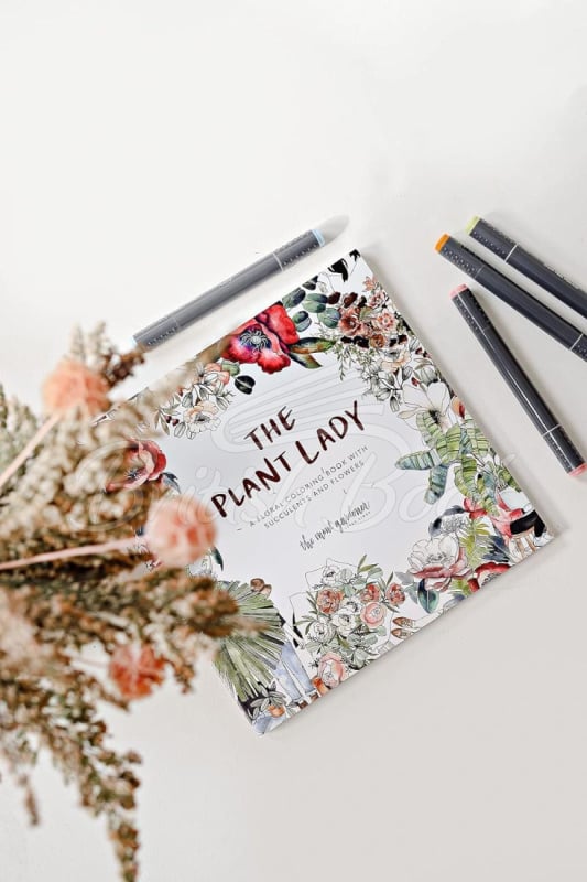 Книга The Plant Lady: A Floral Coloring Book with Succulents and Flowers изображение 4