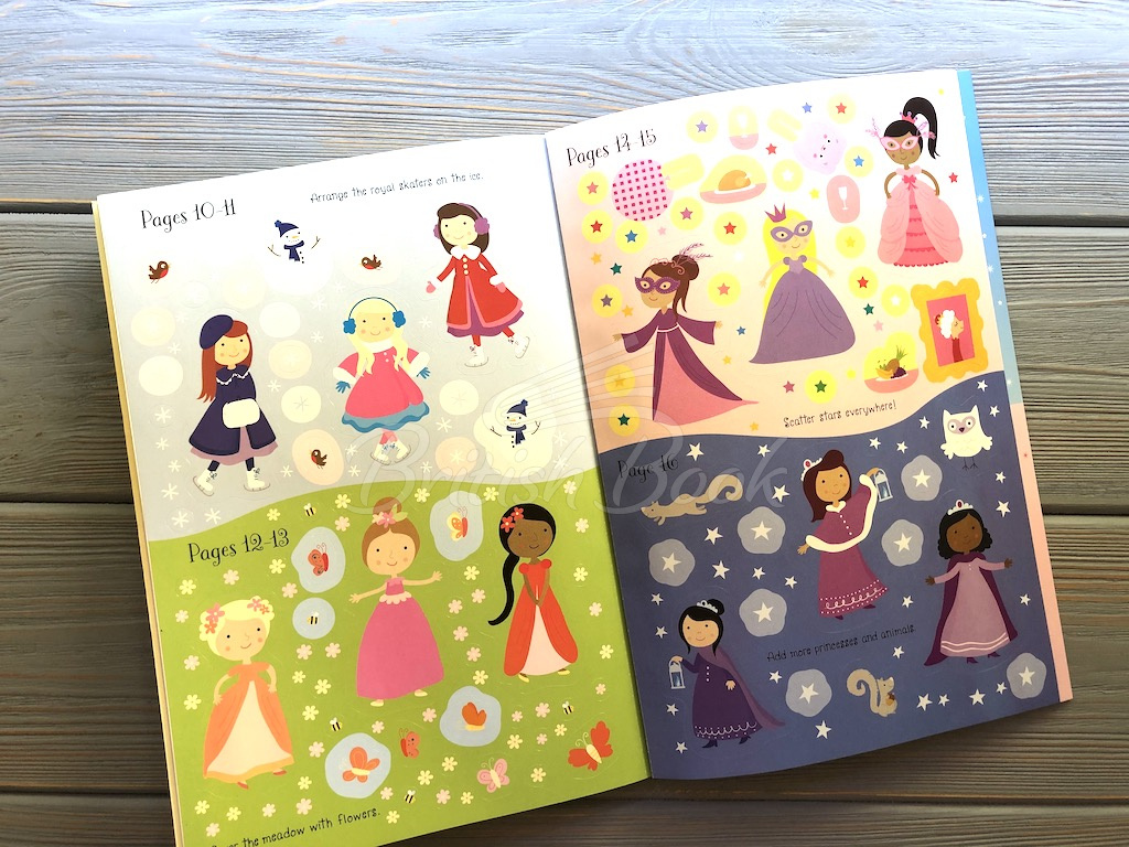 Книга Sparkly Princesses Sticker Book изображение 2
