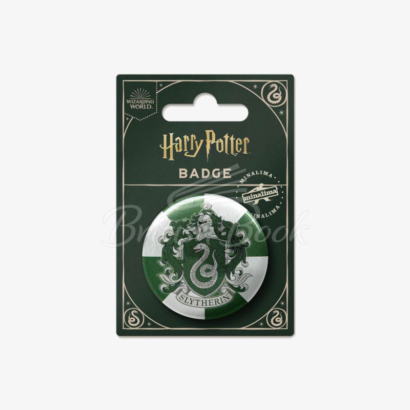Значок Hogwarts: Slytherin House Crest Button Badge изображение 3