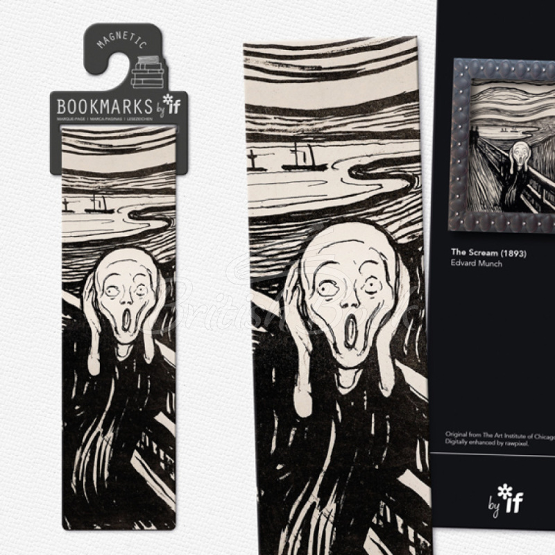 Закладка Classics Magnetic Bookmarks: The Scream зображення 1