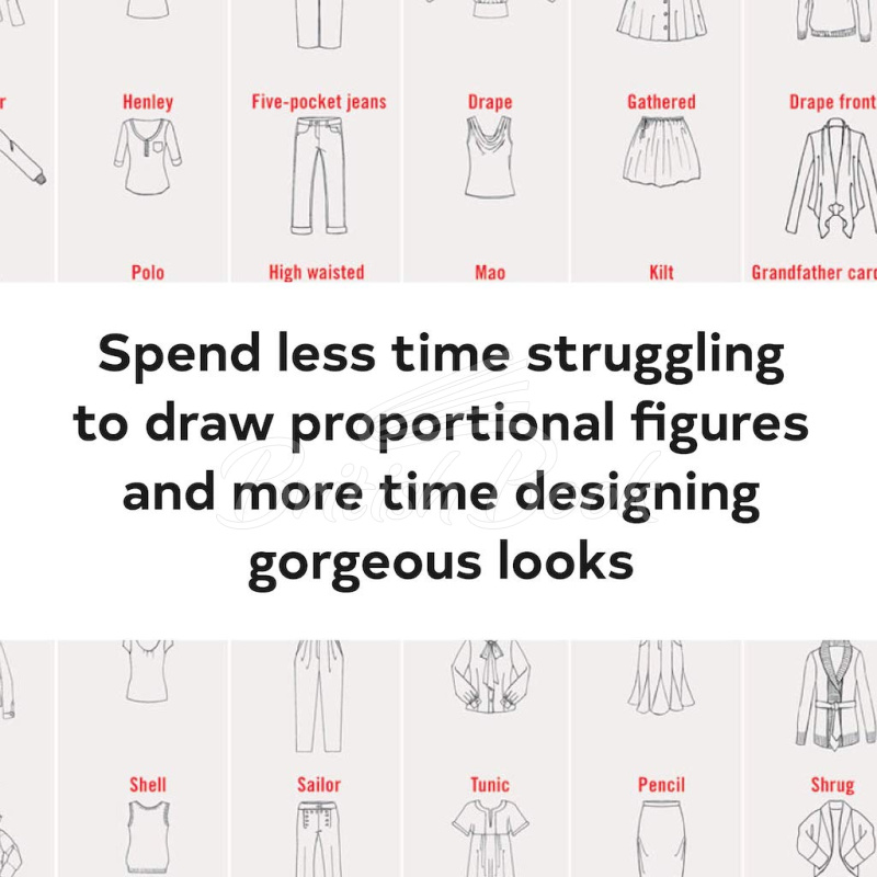 Скетчбук Fashion Sketchpad: 420 Figure Templates for Designing Clothes and Building Your Portfolio зображення 2