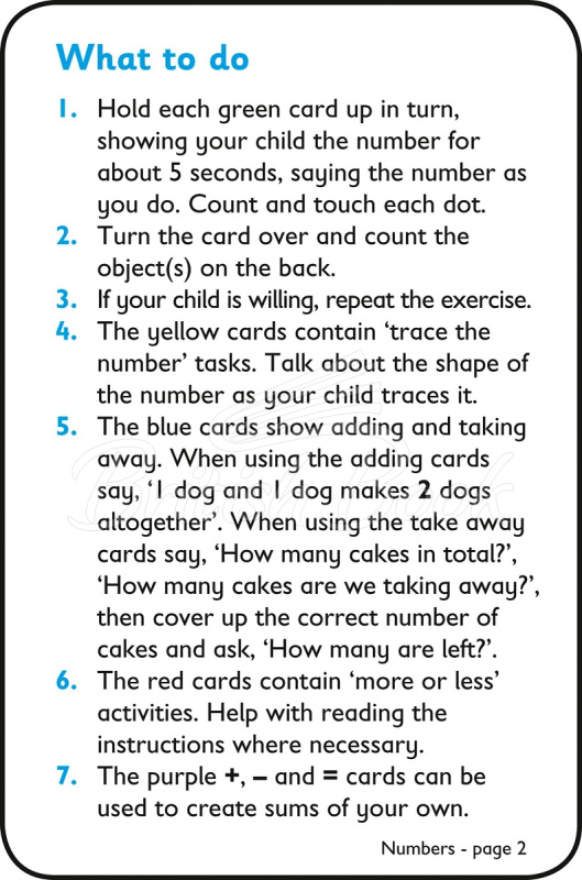 Карточки Collins Easy Learning Preschool: Numbers Flashcards изображение 4