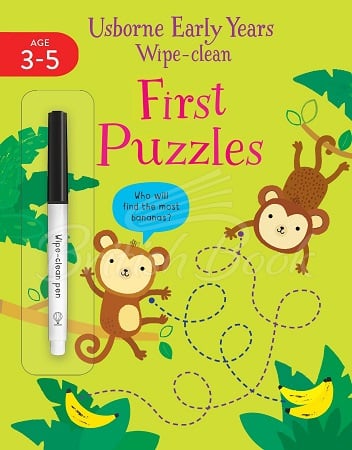 Книга Usborne Early Years Wipe-Clean: First Puzzles изображение