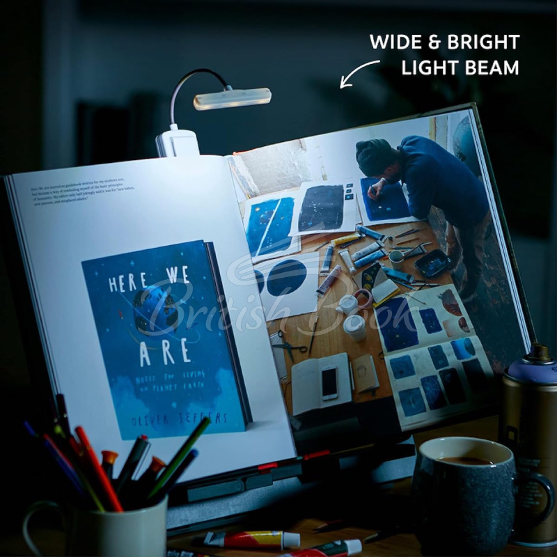Ліхтарик для книжок The Really Bright Book Light White зображення 2
