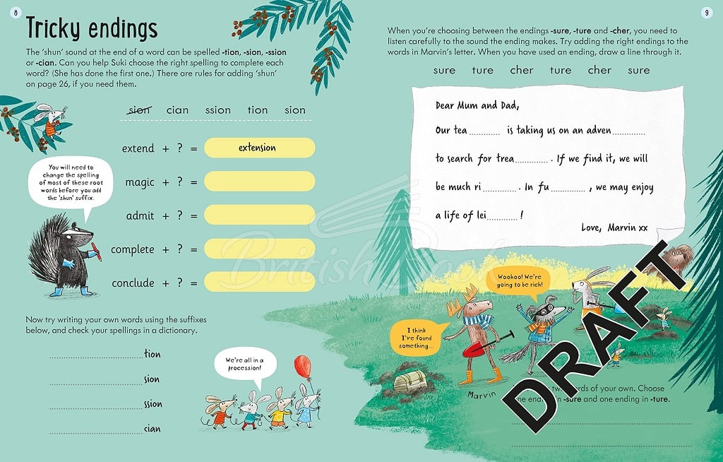 Книга Usborne Workbooks: Spelling (Age 8 to 9) изображение 3