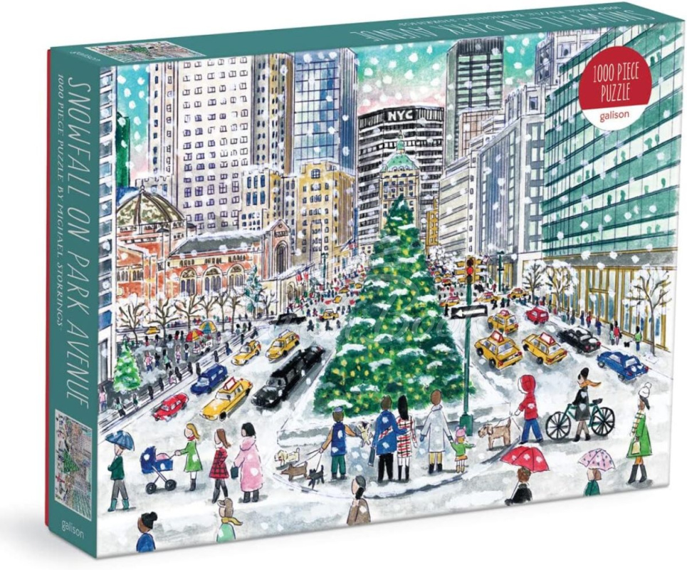 Пазл Michael Storrings Snowfall on Park Avenue 1000 Piece Puzzle изображение