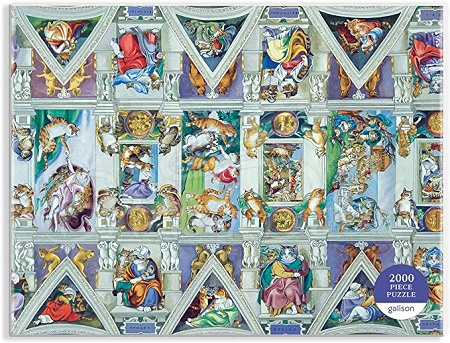 Пазл Meowsterpiece of Western Art: Sistine Chapel Ceiling 2000 Piece Puzzle зображення